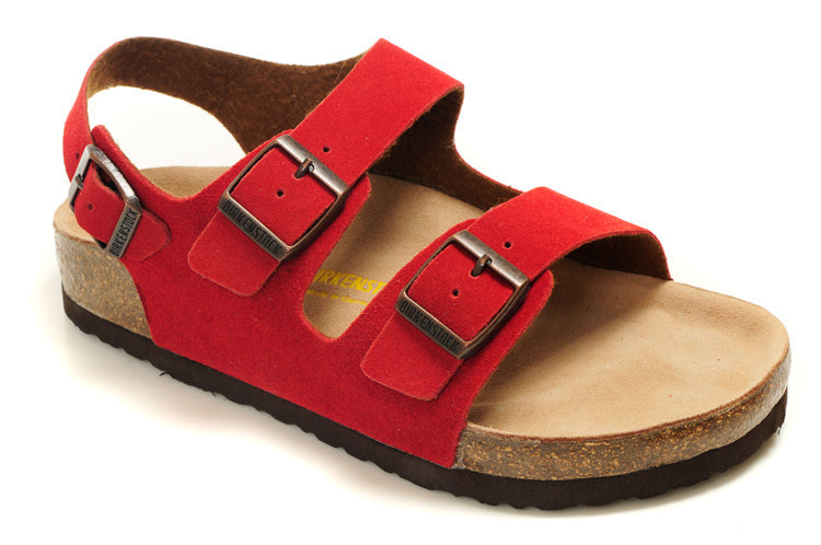 Birkenstock Milano (Red Suede)