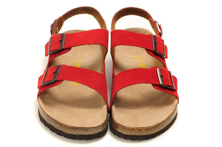 Birkenstock Milano (Red Suede)