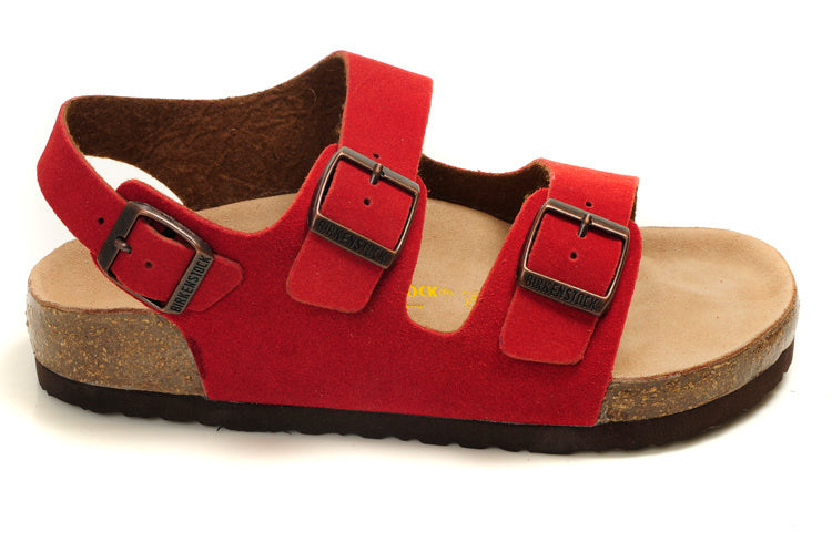 Birkenstock Milano (Red Suede)