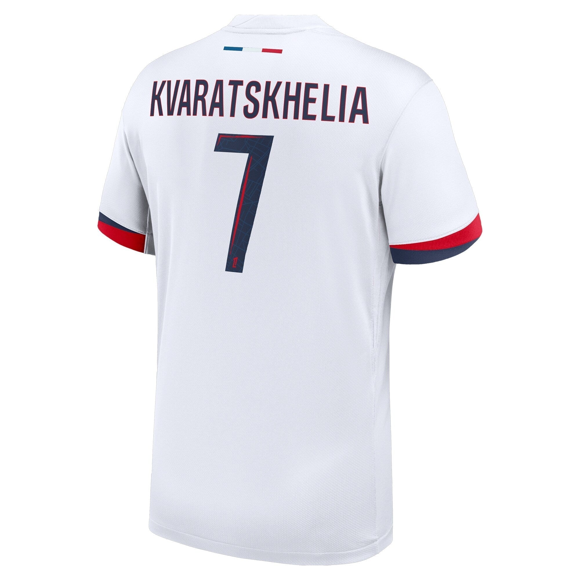 Khvicha Kvaratskhelia Paris Saint-Germain 2024/25 Away Player Soccer Shirt - White