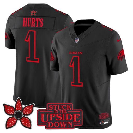 Jalen Hurts Philadelphia Eagles 'Stranger Things Edition' Jersey - Black