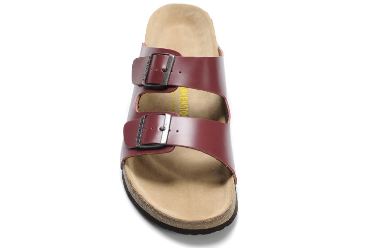 Birkenstock Arizona (Burgundy / Maroon Birko-Flor / Synthetic Leather)