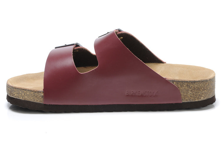 Birkenstock Arizona (Burgundy / Maroon Birko-Flor / Synthetic Leather)