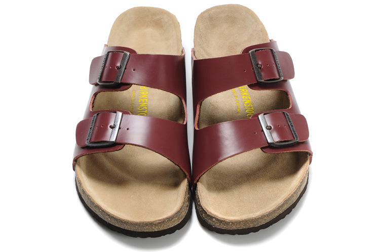 Birkenstock Arizona (Burgundy / Maroon Birko-Flor / Synthetic Leather)
