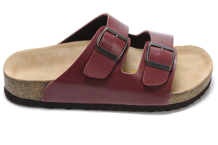 Birkenstock Arizona (Burgundy / Maroon Birko-Flor / Synthetic Leather)