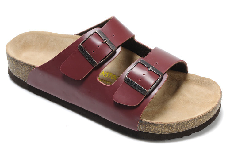 Birkenstock Arizona (Burgundy / Maroon Birko-Flor / Synthetic Leather)
