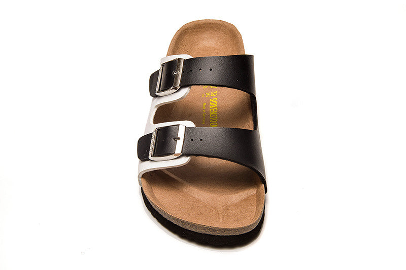 Birkenstock Arizona White & Black Two-Tone