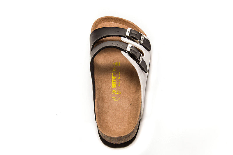 Birkenstock Arizona White & Black Two-Tone