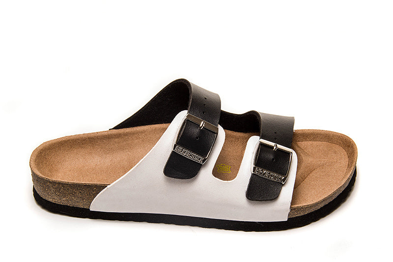 Birkenstock Arizona White & Black Two-Tone