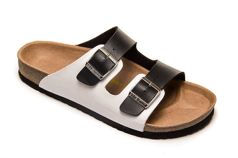 Birkenstock Arizona White & Black Two-Tone