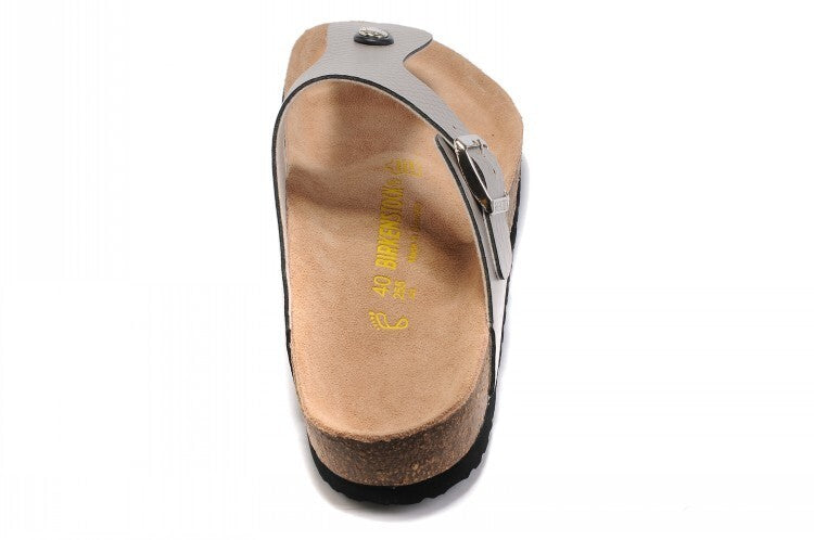 BIRKENSTOCK Gizeh Birko-Flor® Magic Snake Silver (Metallic Crocodile Embossed)
