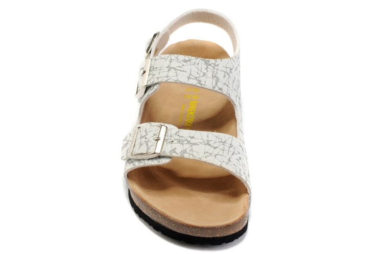 Birkenstock Milano White Marble Print