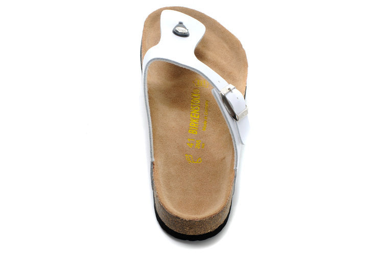 Birkenstock Gizeh Birko-Flor White Thong Sandals