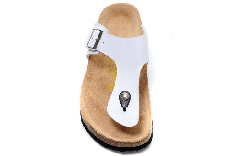 Birkenstock Gizeh Birko-Flor White Thong Sandals