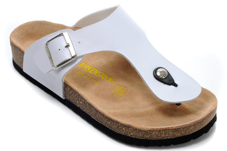 Birkenstock Gizeh Birko-Flor White Thong Sandals