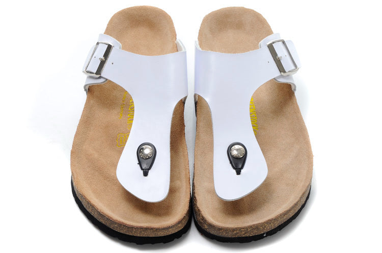 Birkenstock Gizeh Birko-Flor White Thong Sandals