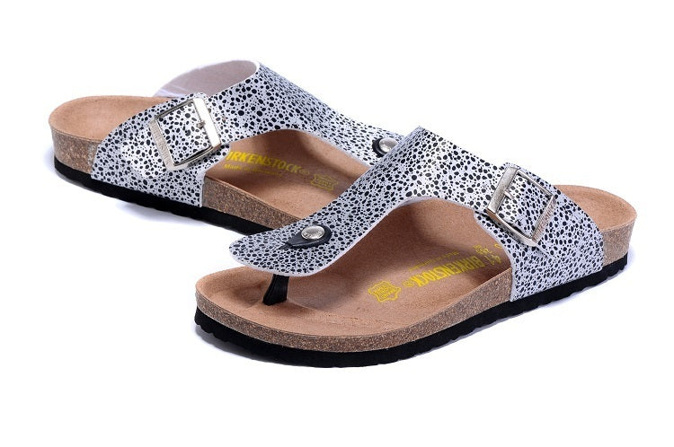 Birkenstock Gizeh Dalmatian / Black Dot Print Birko-Flor Sandals