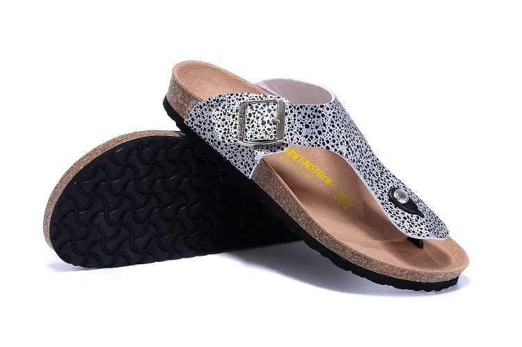 Birkenstock Gizeh Dalmatian / Black Dot Print Birko-Flor Sandals