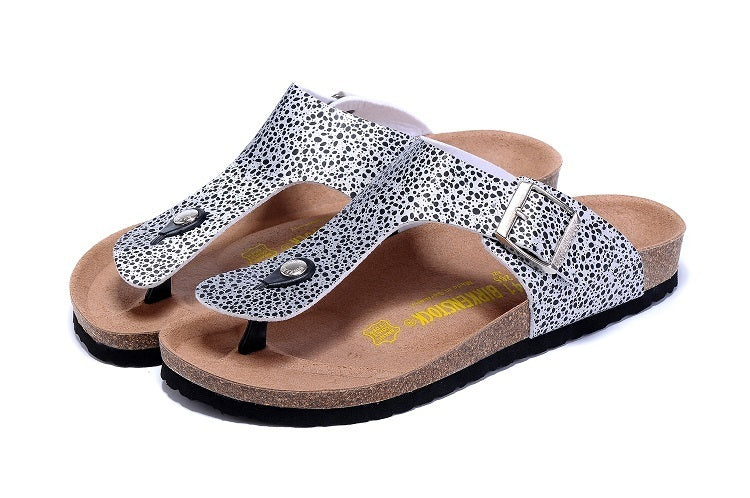 Birkenstock Gizeh Dalmatian / Black Dot Print Birko-Flor Sandals