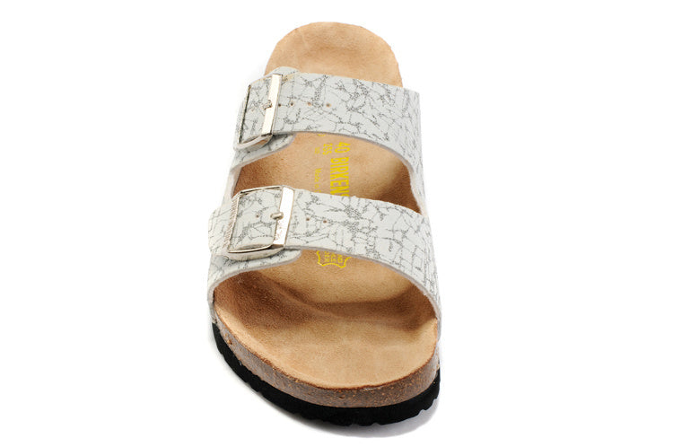 Birkenstock Arizona (Marble Print / White Crackle Birko-Flor)