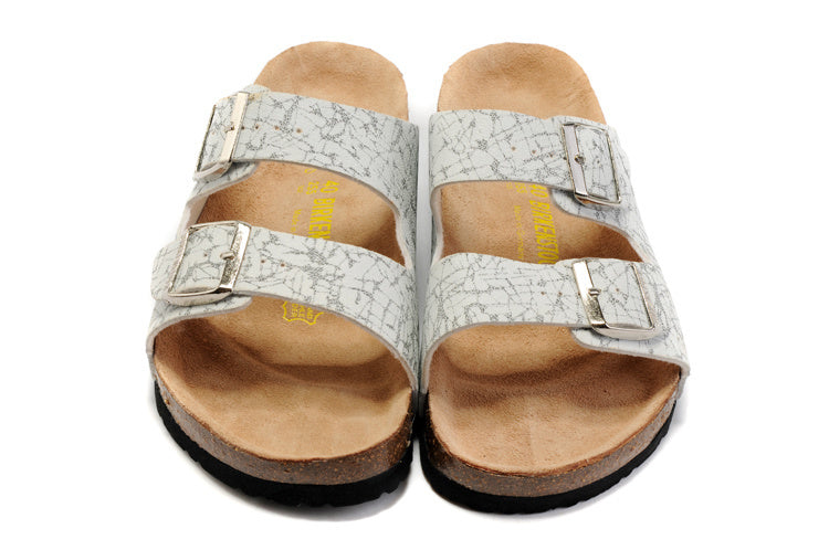 Birkenstock Arizona (Marble Print / White Crackle Birko-Flor)