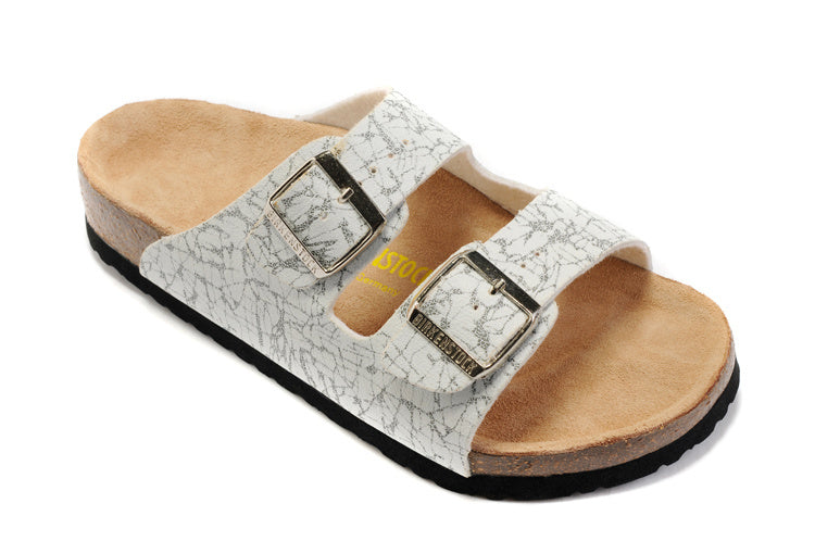 Birkenstock Arizona (Marble Print / White Crackle Birko-Flor)