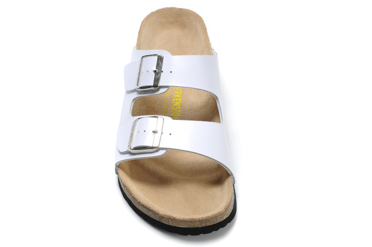 Birkenstock Arizona (White Birko-Flor / Synthetic Leather)