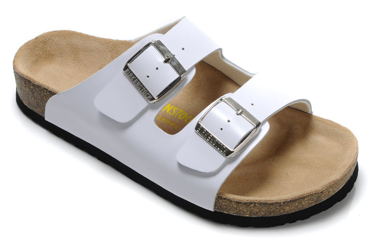 Birkenstock Arizona (White Birko-Flor / Synthetic Leather)