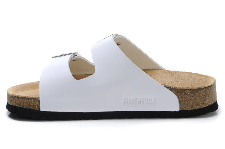 Birkenstock Arizona (White Birko-Flor / Synthetic Leather)