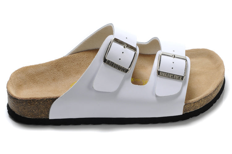Birkenstock Arizona (White Birko-Flor / Synthetic Leather)