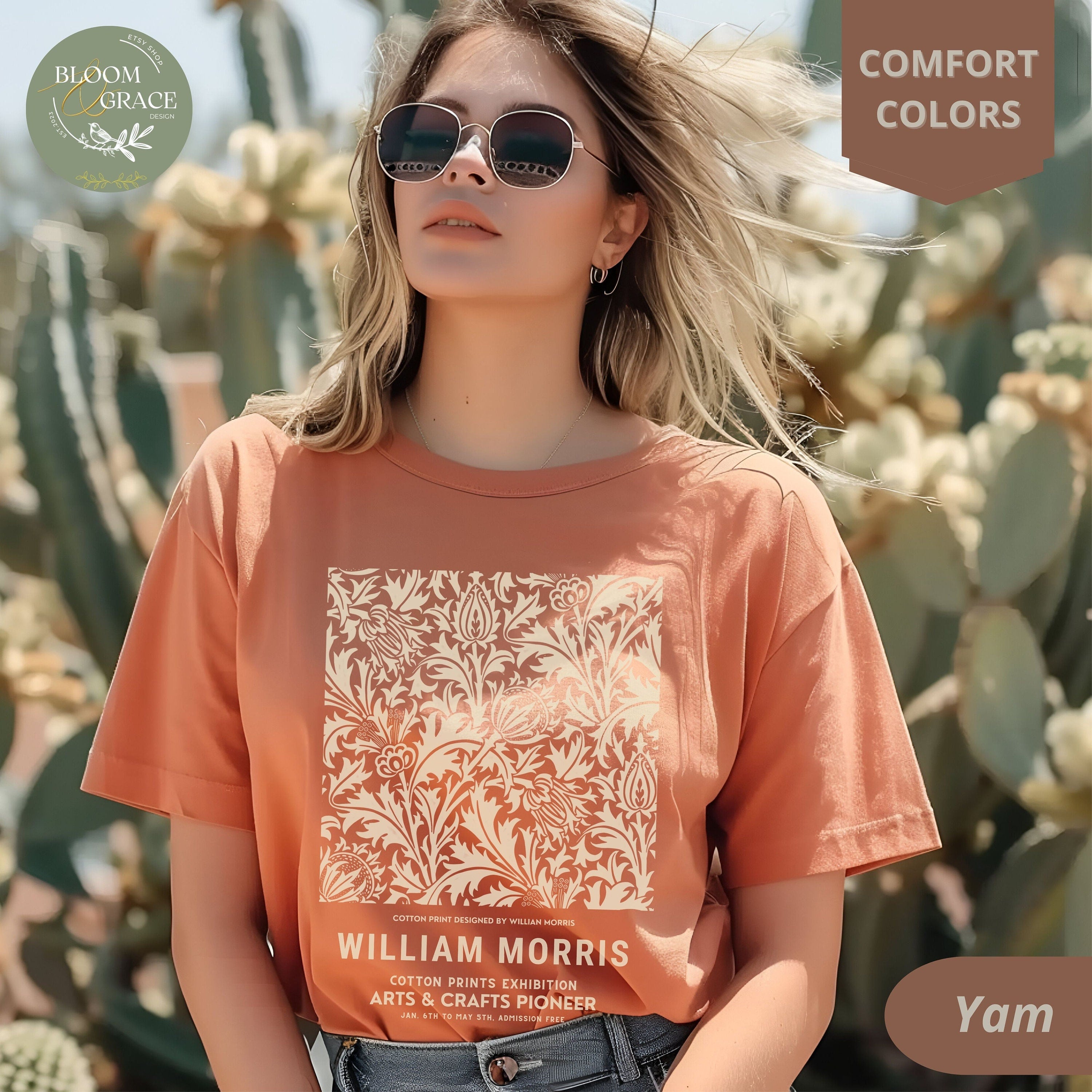 Retro Floral Shirt Women Flowers Tshirt Comfort Colors William Morris Shirt Classy Aesthetic T Shirt Gift Nature Lover Women Graphic Tee