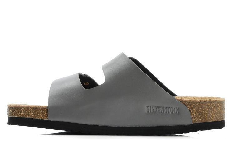 Birkenstock Arizona (Gray Birko-Flor / Synthetic Leather)