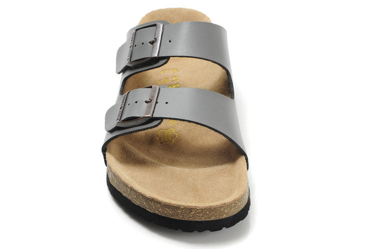 Birkenstock Arizona (Gray Birko-Flor / Synthetic Leather)