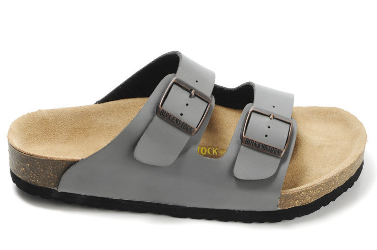 Birkenstock Arizona (Gray Birko-Flor / Synthetic Leather)