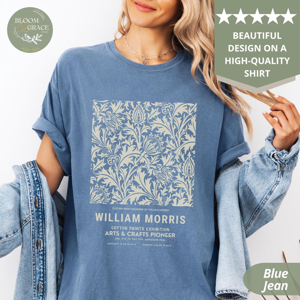 Retro Floral Shirt Women Flowers Tshirt Comfort Colors William Morris Shirt Classy Aesthetic T Shirt Gift Nature Lover Women Graphic Tee