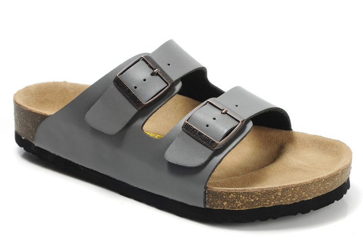 Birkenstock Arizona (Gray Birko-Flor / Synthetic Leather)