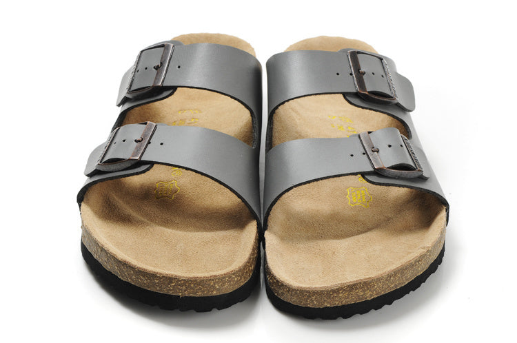 Birkenstock Arizona (Gray Birko-Flor / Synthetic Leather)
