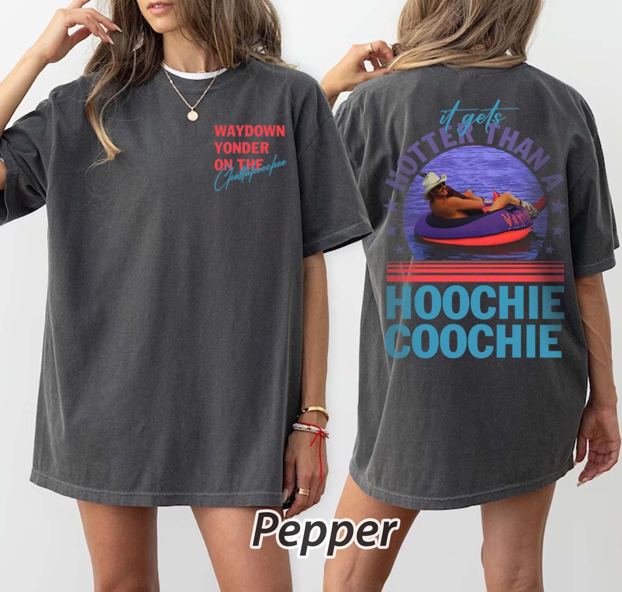 Vintage Hotter Than A Hoochie Coochie Retro Shirt, Meme Summer Vacation Tshirt, Music Lover Tshirt, 90s Country Music, Trendy Summer Tee
