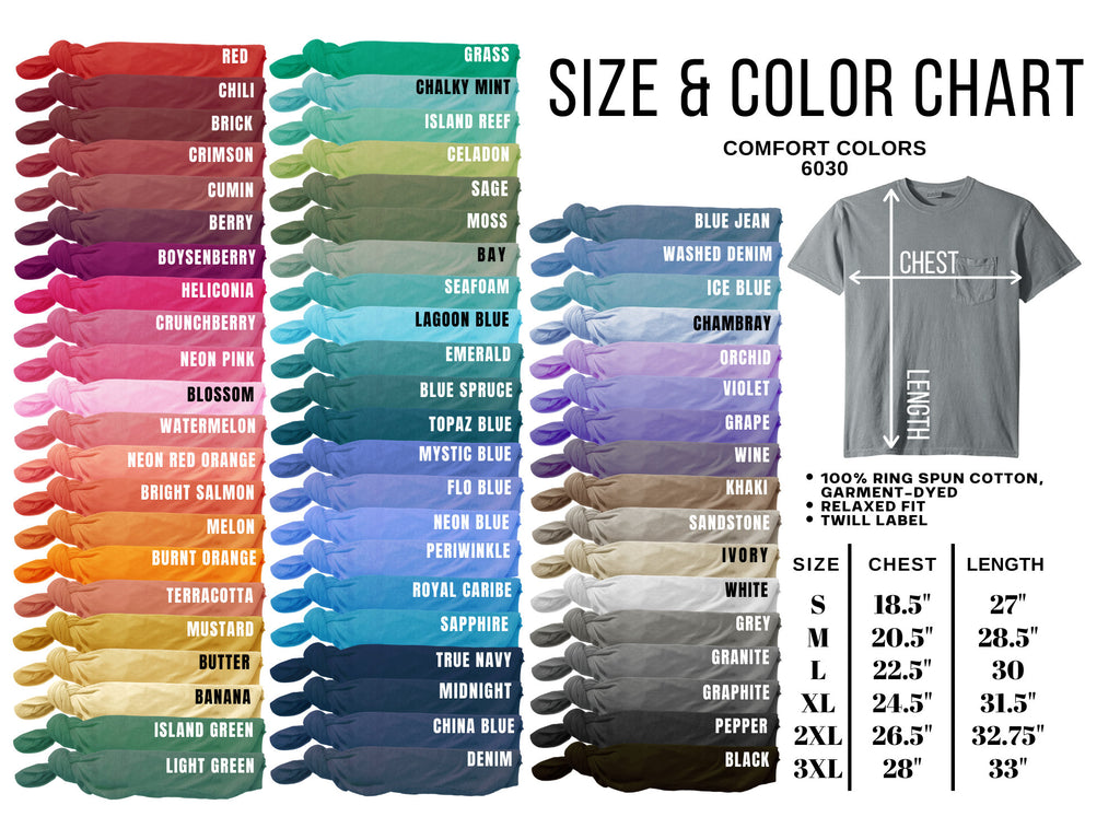 Comfort Colors Pocket T-Shirt Pocket tee Oversized tshirt Unisex Tee %100 Cotton Shirt Trendy Soft Vintage TShirts Color Set 1