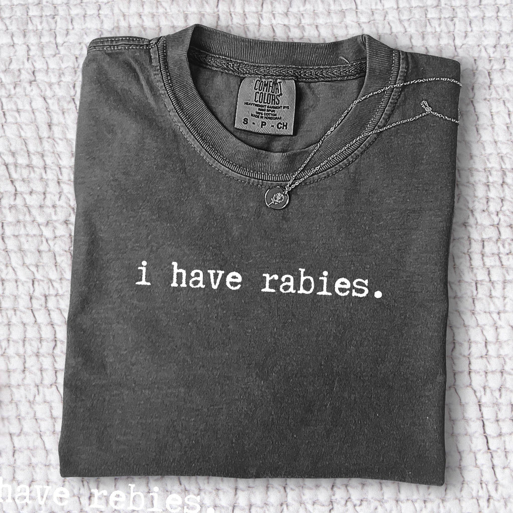 I Have Rabies Shirt, Comfort Colors Funny Humor Sweatshirt, Sarcasm Shirts, Unhinged Meme Tee