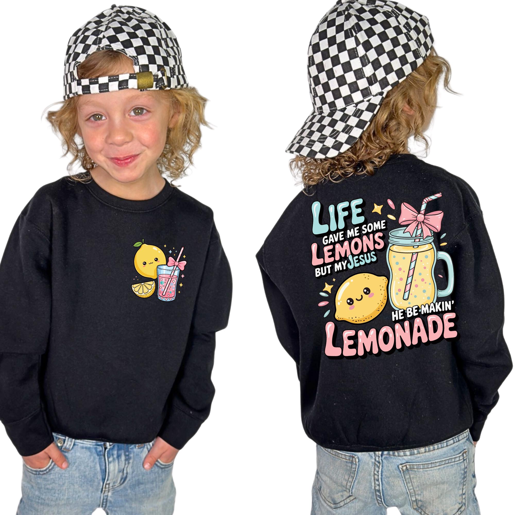 Life Gave Me Lemons Shirt, Cute Lemonade Graphic Shirt, He Be Makin' Lemonade Hoodie Sweatshirt, Faith Quote Youth Crew, Child of God Shirt