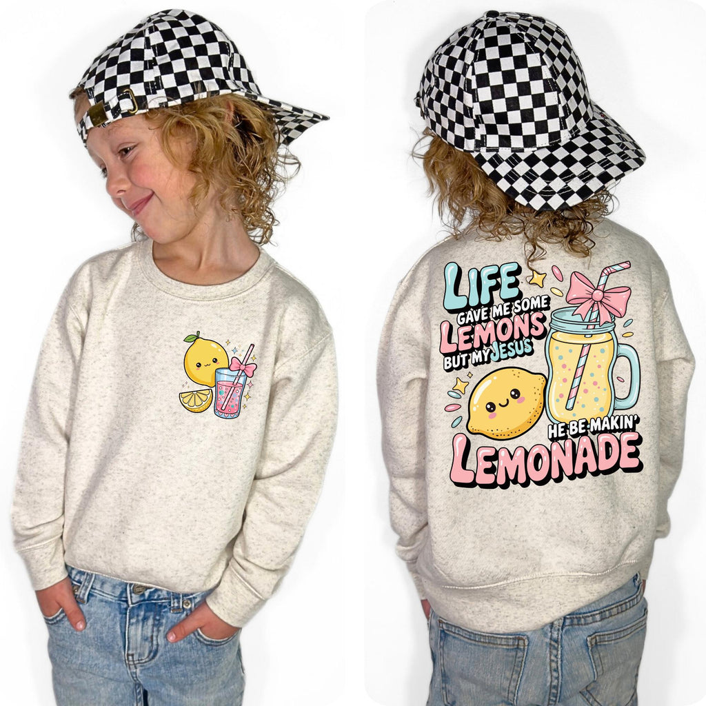 Life Gave Me Lemons Shirt, Cute Lemonade Graphic Shirt, He Be Makin' Lemonade Hoodie Sweatshirt, Faith Quote Youth Crew, Child of God Shirt