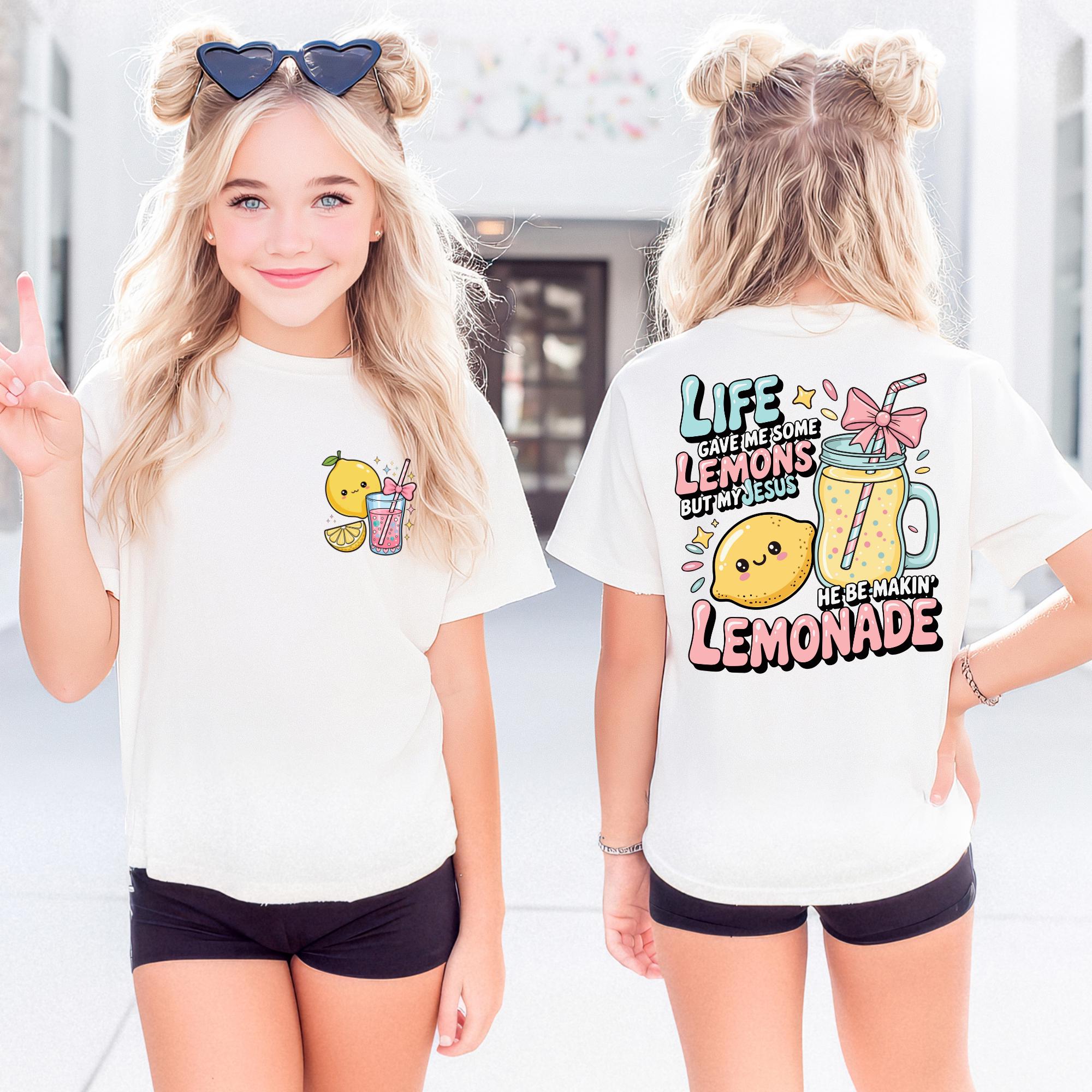 Life Gave Me Lemons Shirt, Cute Lemonade Graphic Shirt, He Be Makin' Lemonade Hoodie Sweatshirt, Faith Quote Youth Crew, Child of God Shirt