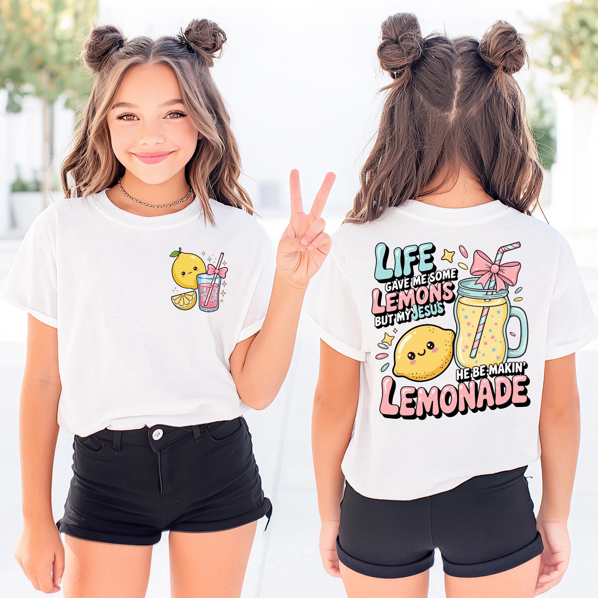 Life Gave Me Lemons Shirt, Cute Lemonade Graphic Shirt, He Be Makin' Lemonade Hoodie Sweatshirt, Faith Quote Youth Crew, Child of God Shirt