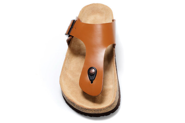 BIRKENSTOCK Gizeh Natural Leather (Glossy Cognac / Vintage Brown)