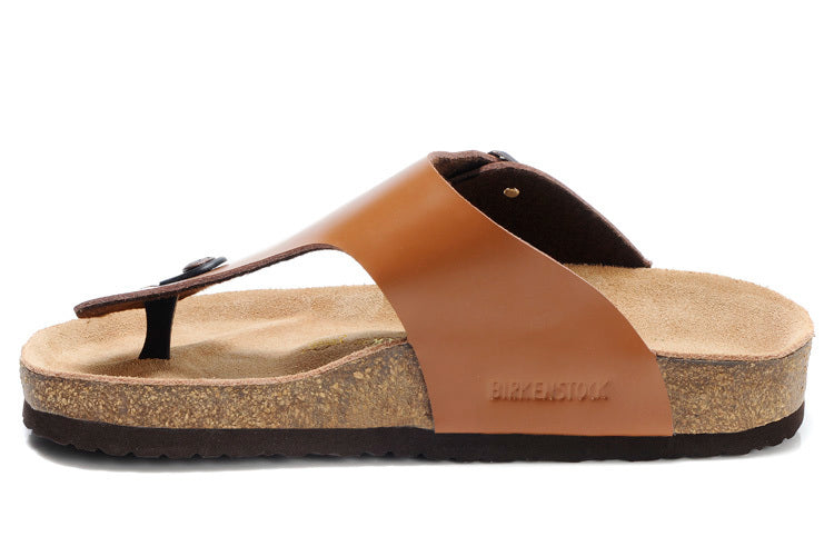 BIRKENSTOCK Gizeh Natural Leather (Glossy Cognac / Vintage Brown)