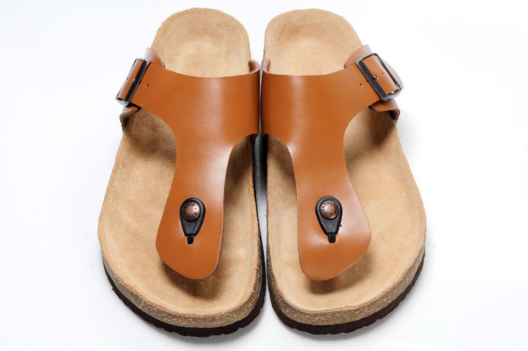 BIRKENSTOCK Gizeh Natural Leather (Glossy Cognac / Vintage Brown)