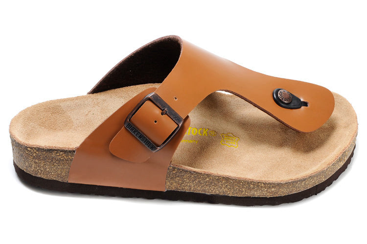 BIRKENSTOCK Gizeh Natural Leather (Glossy Cognac / Vintage Brown)