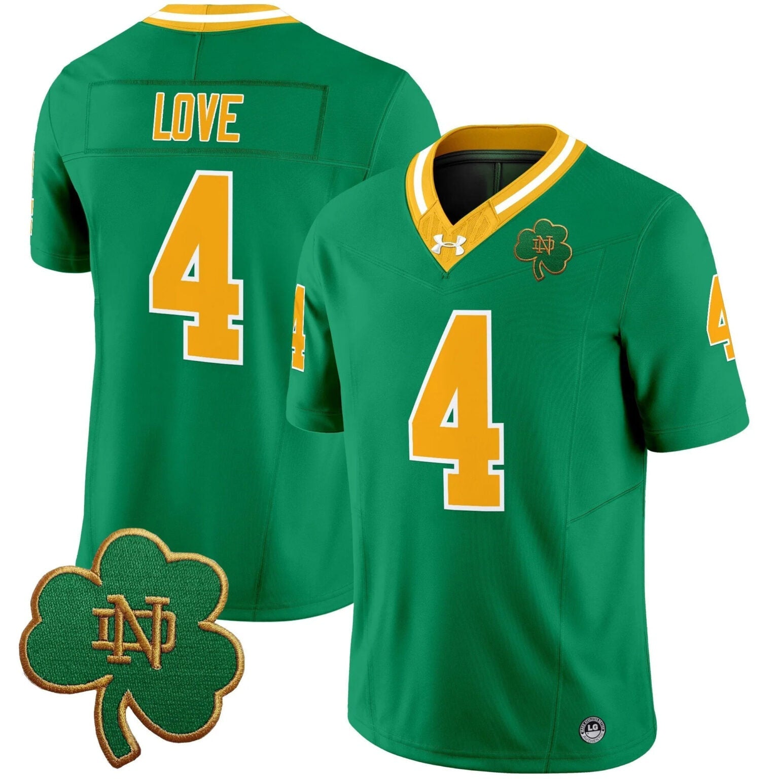 Jeremiyah Love Notre Dame Fighting Irish Throwback Jersey - Green