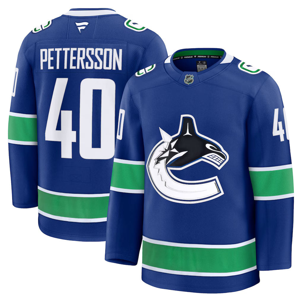 Elias Pettersson Vancouver Canucks Home Premium Jersey - Blue
